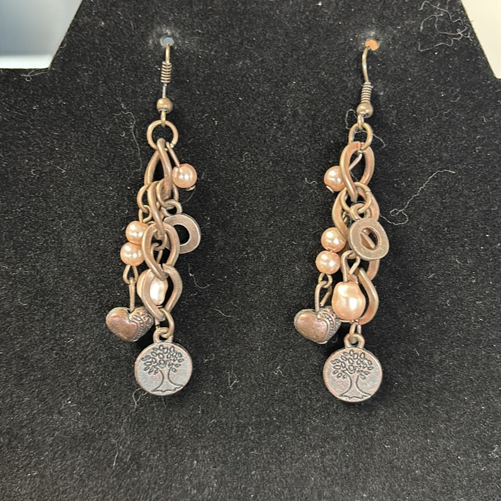 Vintage Bronze Colored Earrings